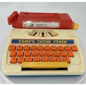 Tomy's Tutor Typer Typewriter Plastic Toy TOMY 1977 Vintage